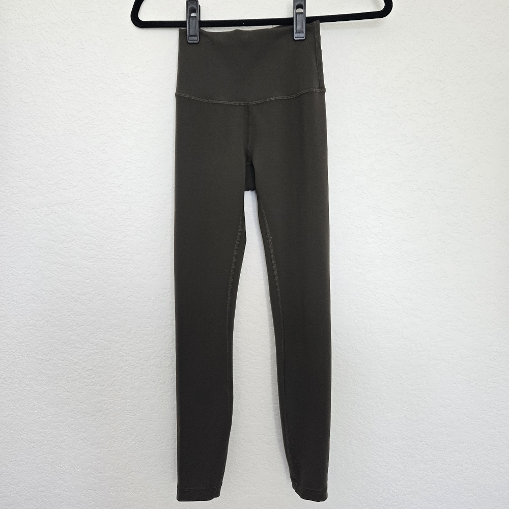 Lululemon Align High-Rise Pant 25 Dark Olive Green Leggings W5CQDS Size‎ 2